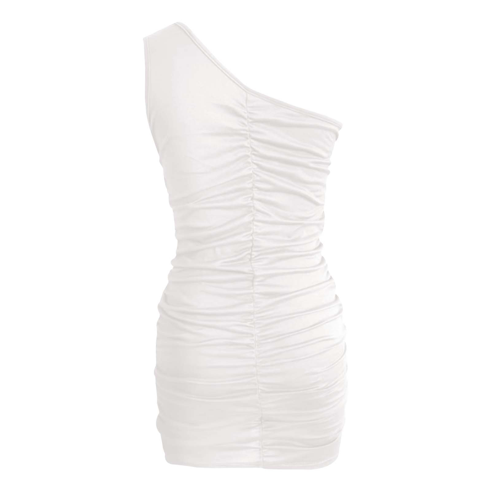 thumbnail image 5 of Vestido falda hip de color liso para mujer - Corte ajustado sin mangas, sexy para ocasiones informales de verano - Tallas S-XL, 5 of 5